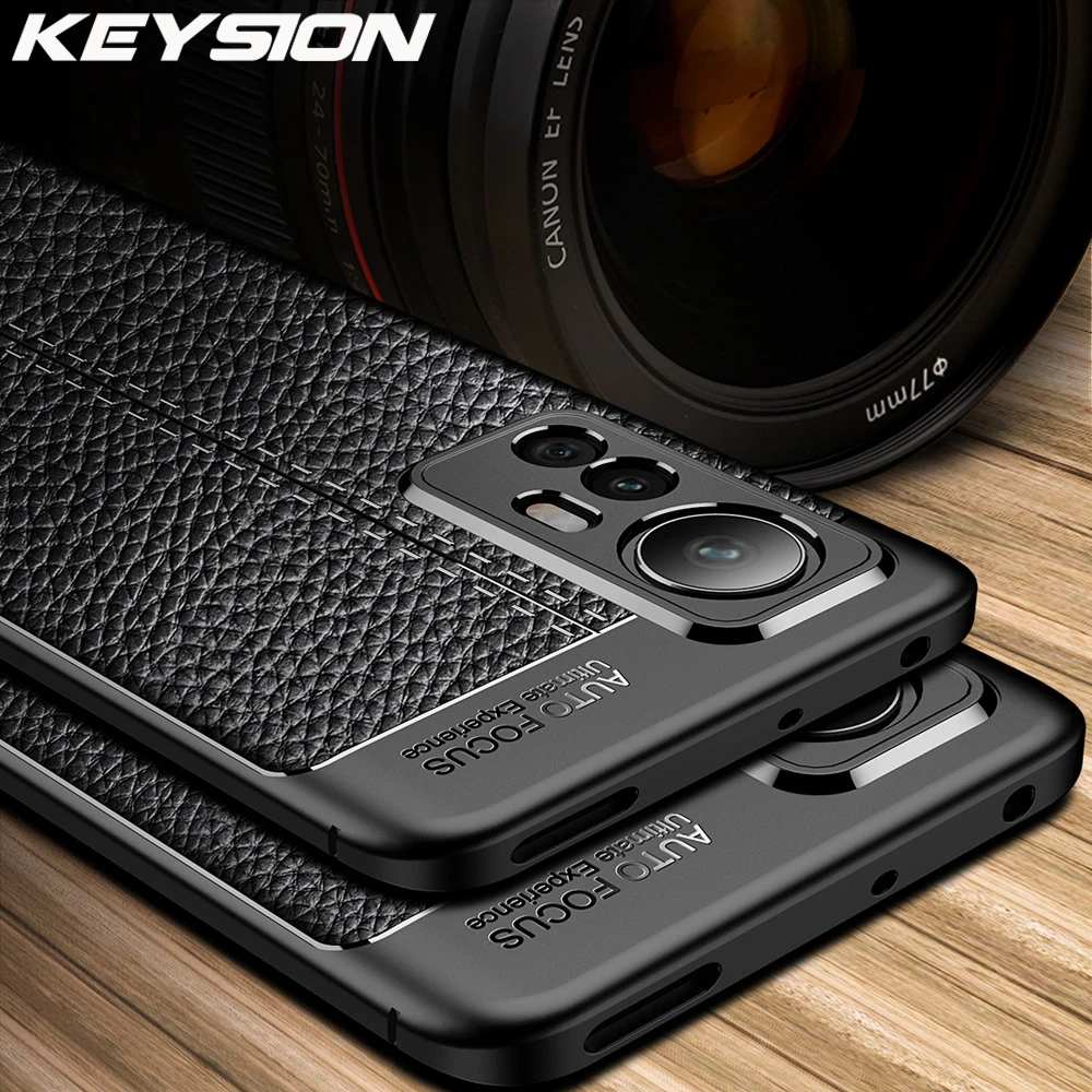 

Ударопрочный чехол KEYSION для Xiaomi Mi 12 12X 12 Pro 12 ультра 5G кожа текстура мягкий силиконовый чехол для задней панели телефона для Xiaomi Civi