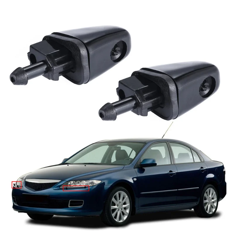 

Форсунка омывателя передней фары GR1A518G0A, 2 шт., насадка омывателя автомобильной фары, Сменные аксессуары для Mazda 6 / M6 GG1 2002-2008