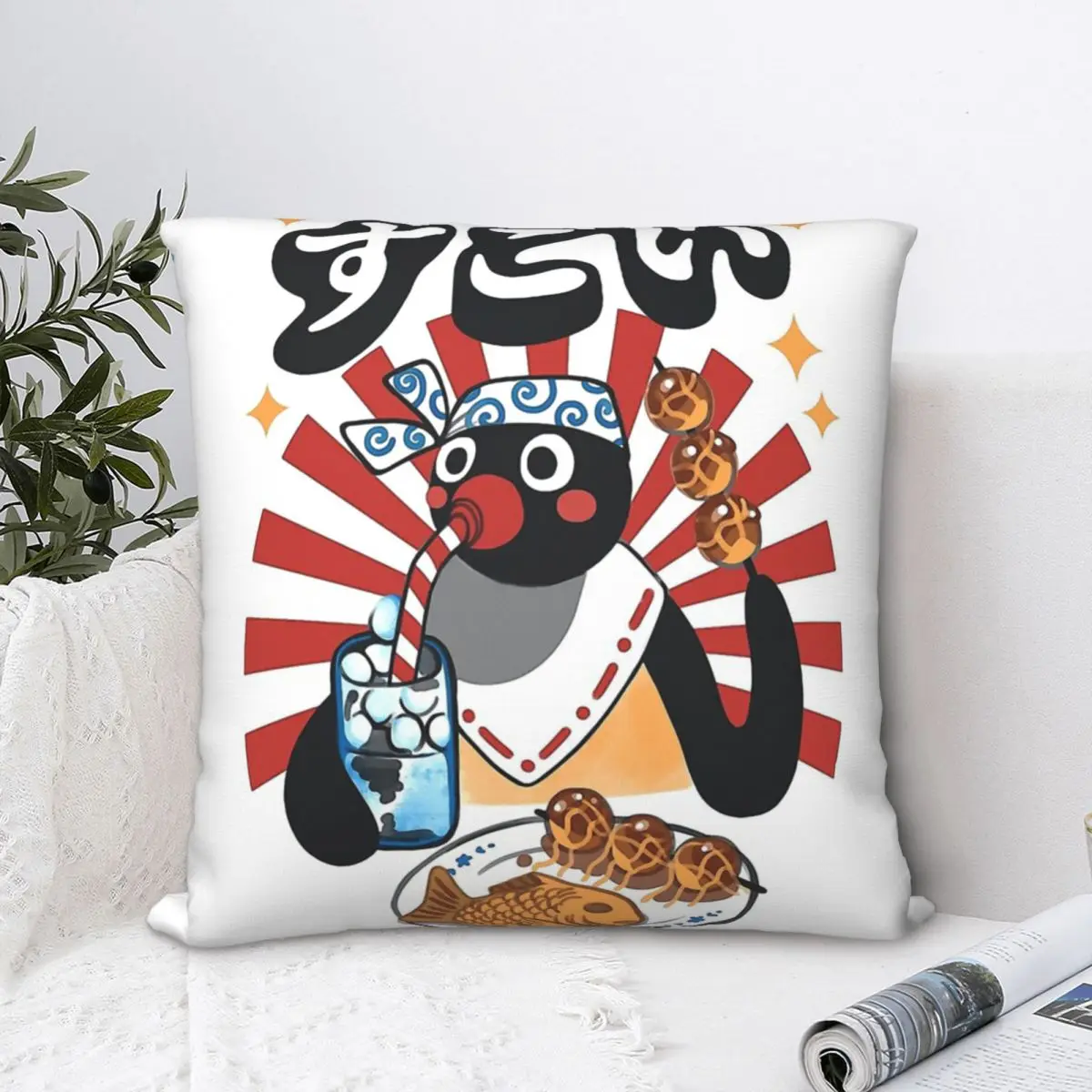 

Pingu Matsuri Pengin Cojines Throw Pillow Case Cushion Covers Home Sofa Chair Decorative Backpack