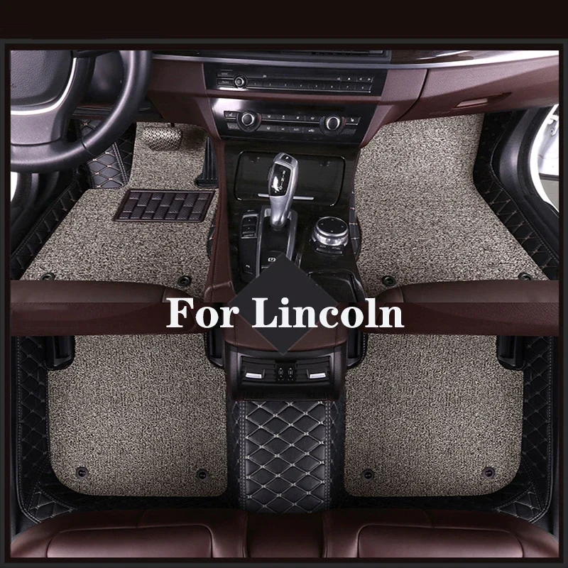 

High Quality Customized Double Layer Detachable Diamond Pattern Car Floor Mat For Lincoln Continental Navigator Town Car L