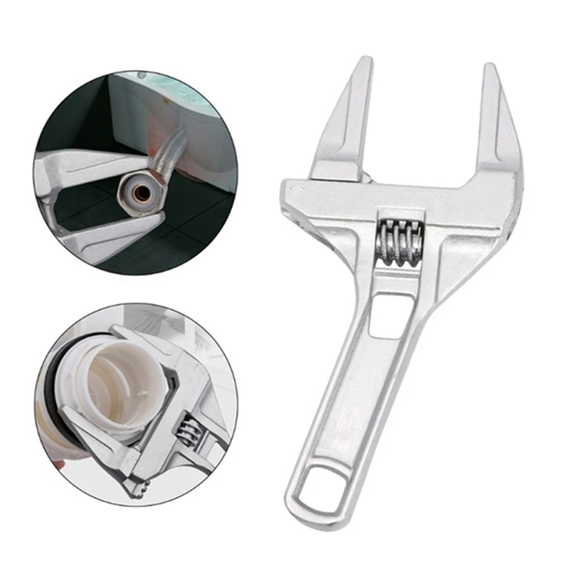 

Bathroom Wrench Adjustable Spanner Wide Jaw Large Hand Nut 16-68MM Opening Steel Key Pipe Removal Installation Metalworker Tool