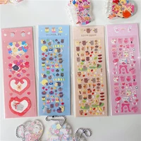 ins hot silvercute bear love photo frame laser sticker scrapbooking idol card deco kawaii decorative sticker korean stationery