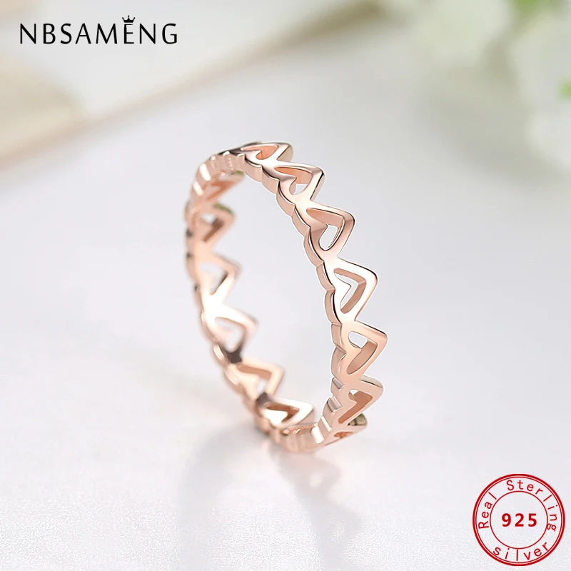 Оригинальные кольца из 100% стерлингового серебра 925 пробы обручальное кольцо