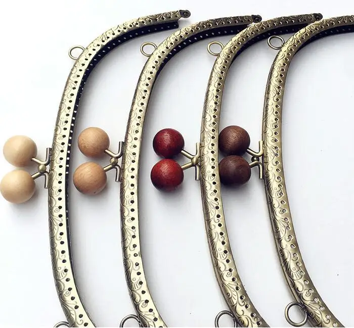 24.5cm Metal Purse Frame Clasp Handles for Coin  Handbag Accessories Bags Making Kiss Lock Bronze