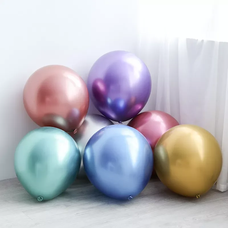 

5pcs 18inch Chrome balloons metallic helium globos birthday party decor giant ball for balloon chains wedding bridal decor shiny