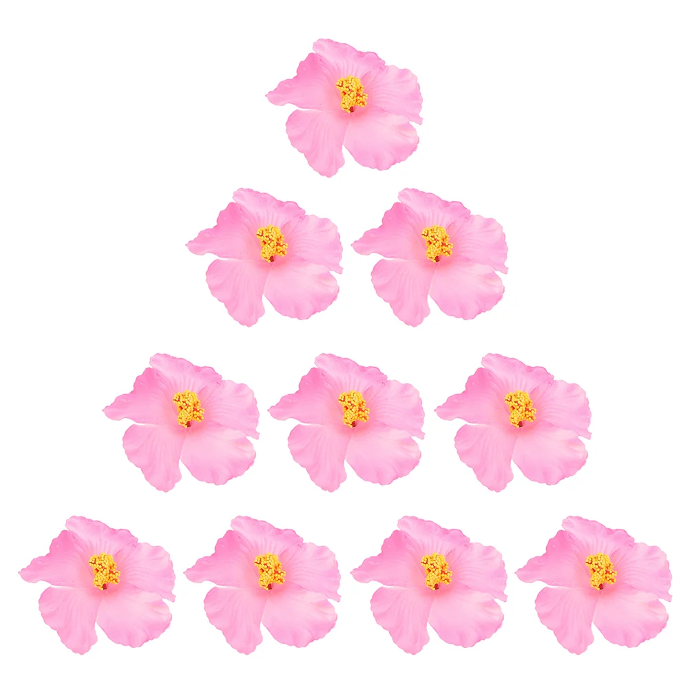 

10pcs Hibiscus Flowers Decoration Hawaiian Flowers Party Flower Artificial Flower Jungle Beach Party Decoration Hibiscus Flowers