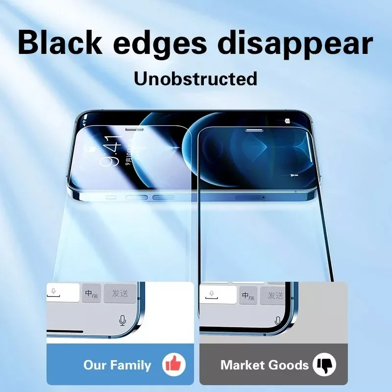 4Pcs Full Cover Screen Protector On The For iPhone 11 12 Pro XS Max XR X Tempered Glas For iPhone 8 6 7 Plus Protective Glass