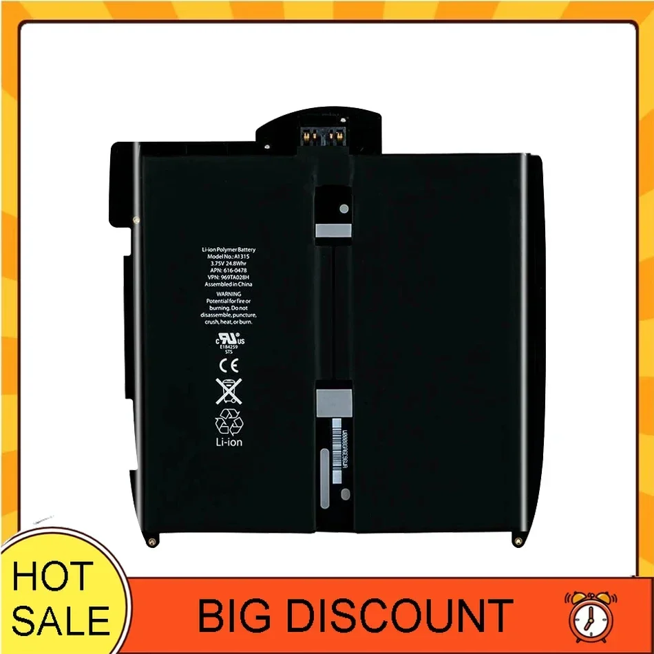 Аккумулятор для планшета 5900 мАч Apple iPad 1 iPad1 A1315 A1219 A1337 616-0448 616-0478 969TA028H