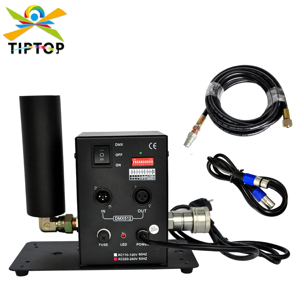 

TIPTOP Single Nozzle CANNON Co2 Jet | DMX 512 Switchable Weighted Floor Application Power On/Off 3Pin DMX input /output TP-T27