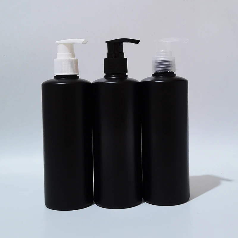 

20pcs 300ML Black HDPE Cosmetic Body Lotion Container 10oz Leak proof Shampoo Shower Gel Bottle Cosmetic Pckaging