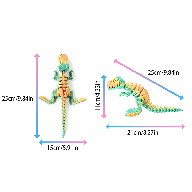 Веселый Тираннозавр Рекс ископаемый дракон 3D с принтом движущиеся суставы