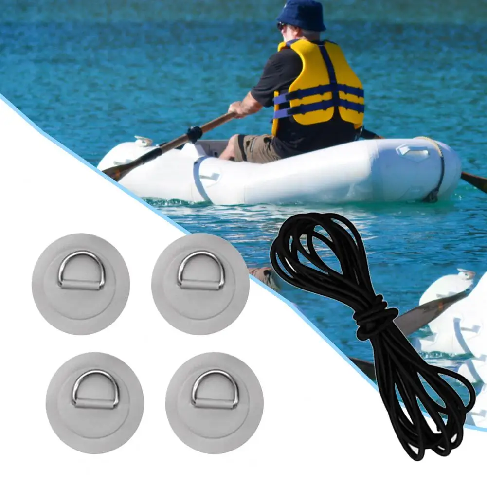 

Compact Canoe D Buckle Anti-rust Long Service Life Boat Rigging D Ring Accessories D Buckle Kayak D-ring 4Pcs
