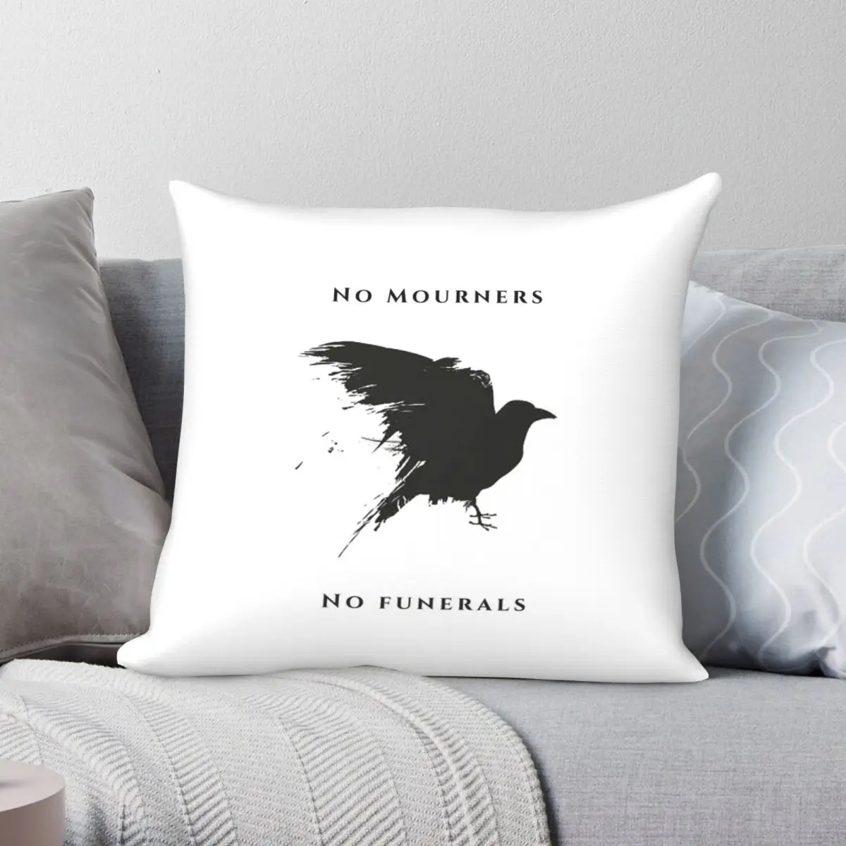 

Чехол-наволочка из полиэстера и льна, с принтом