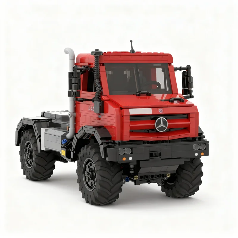Фото 2107 деталей MOC Technical Expert Builder RED Mercedes Unimog U5023 Модульные Насадки Control+ Модель Строительных Блоков №1