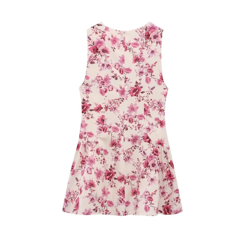 Вечернее платье TRAF ZR женское летнее роскошное мини-платье с цветочным принтом