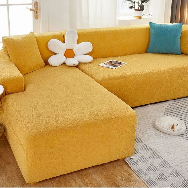 

Elasticated Modern Sofa Seat Covers For Living Room Elastic Couch Chaise Lounge Corner Armchair Slipcover Set 3-seater Furniture