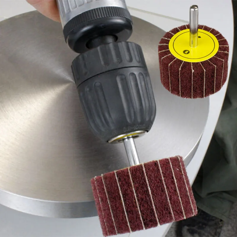 

50mm Non-Woven Fleece Sanding Mop Lamellar Loop Fan Belt Grinding Wheel Machine Wheels K240 Grinder Polishing Accessories