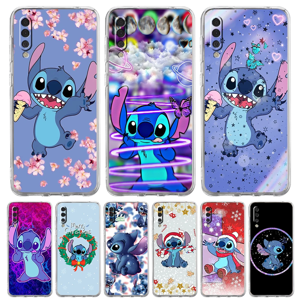 

Стич Роскошный чехол для телефона Samsung Galaxy A12 A02 A03S A50 A70 A10 A20 A20S A30 A40 Прозрачный Силиконовый ТПУ чехол Fundas Coque