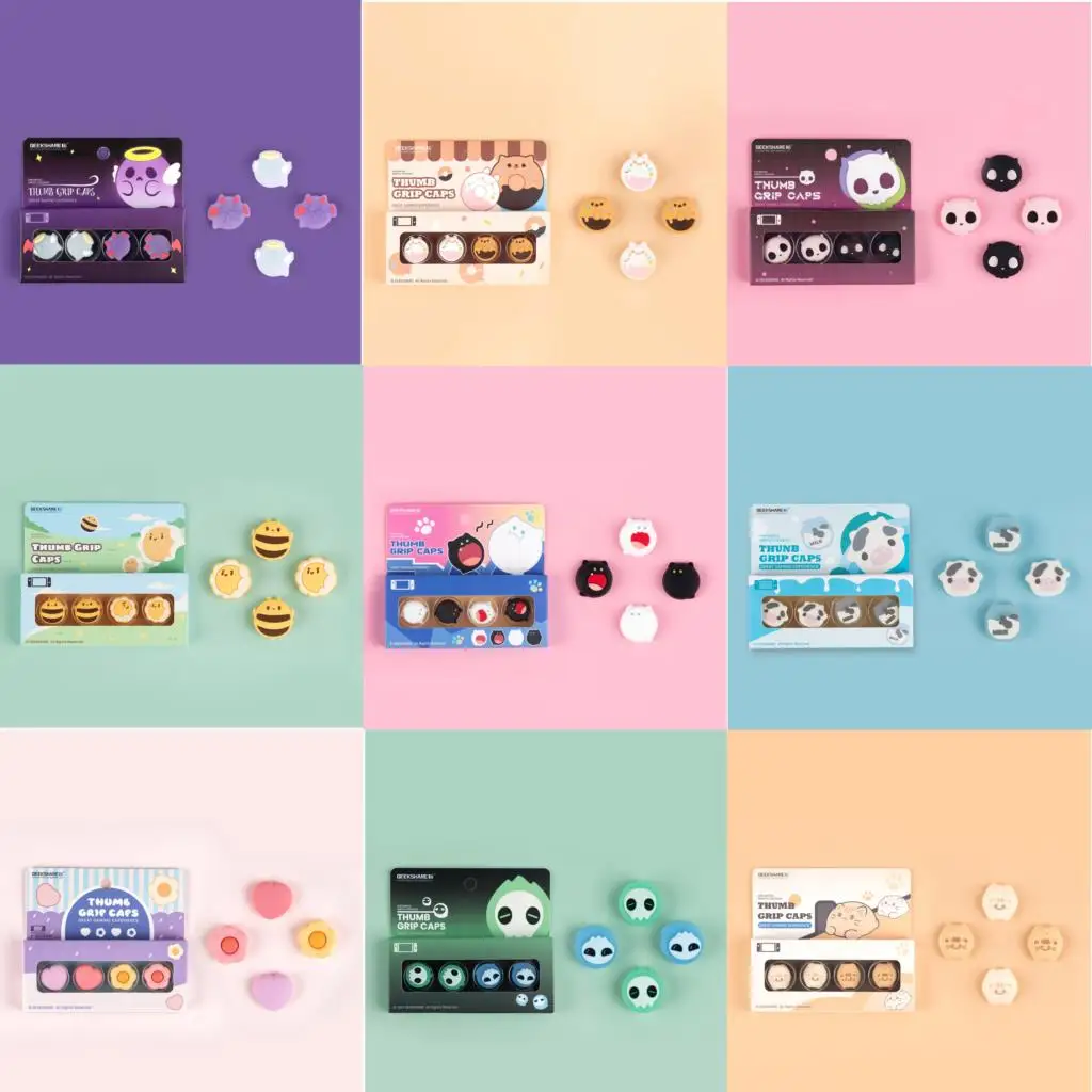 

Super Cute Silicone Soft Joycon Thumb Stick Grip Cap Joystick Cover For Switch Oled NS Lite Joy-con Controller Thumbstick Case