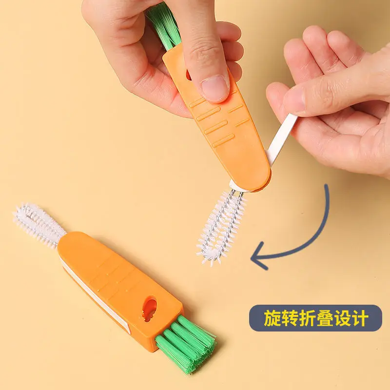 

Multi-functional cup cover brush cleaner cup brush vacuum cup carrot three-in-one gap cleaning brush bottle brush