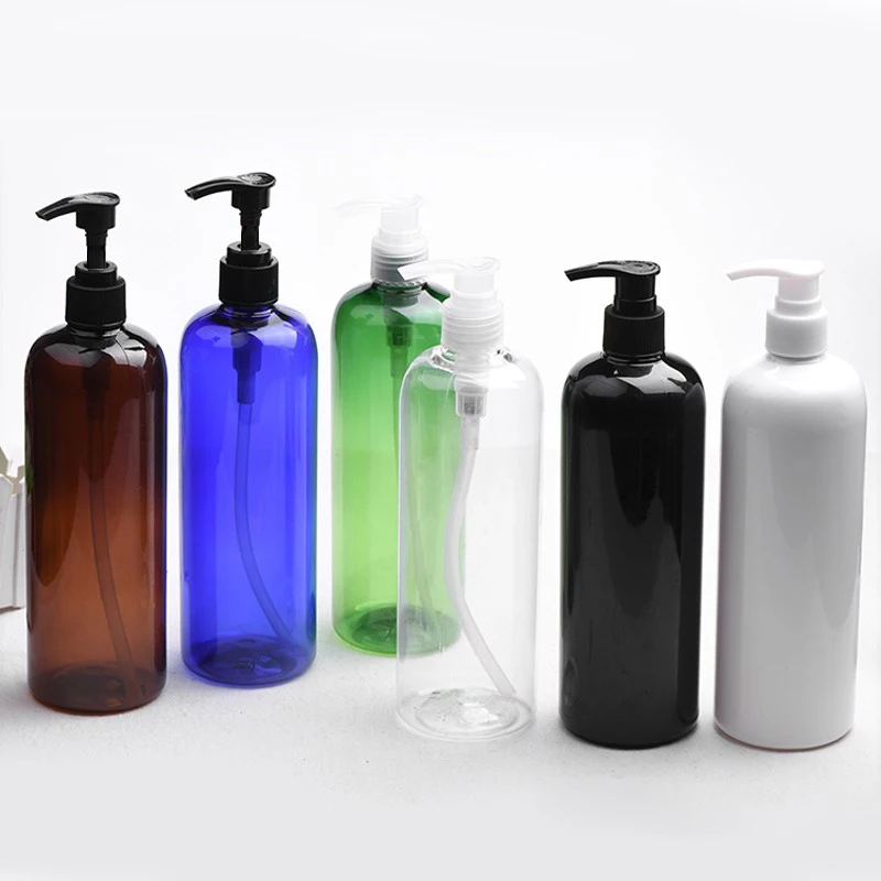

15pcs 500ml Empty Lotion Pump bottles Black cosmetic container with Liquid soap dispenser,Shower Gel Shampoo Cosmetic packaging