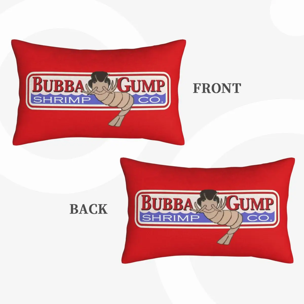 Декоративная наволочка для подушки Bubba Gump Shrimp Forrest Movie Geek, прямоугольная, для спальни, дома, для комфорта, для декора кровати (art.: 3920d8b3577f9) - 3920d8b3577f9