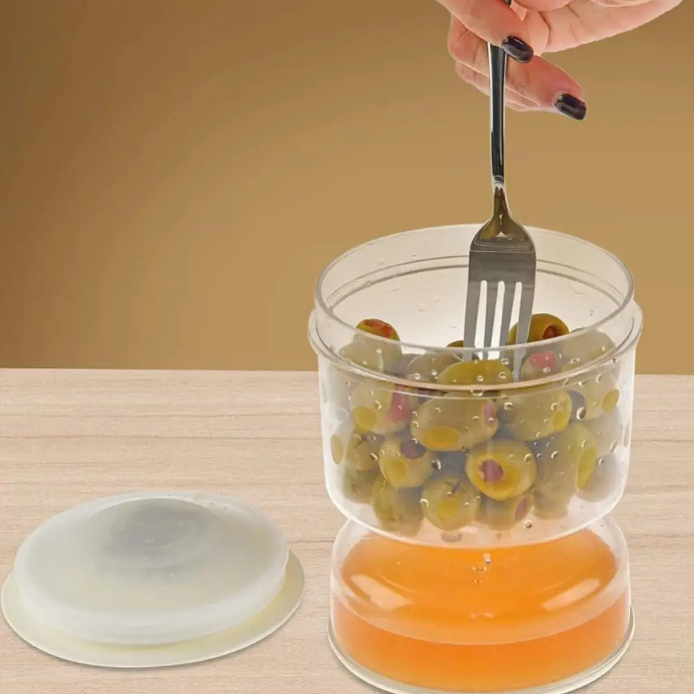 

Pickle Storage Container Dry-wet Separation Jar Kitchenware Food Olive Container Hourglass Preserving Keeping Edibles Fresh