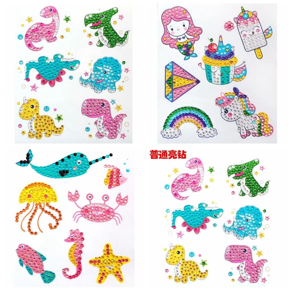 Алмазная живопись &quotсделай сам&quot Наклейки 5D алмазная Мультяшные животные