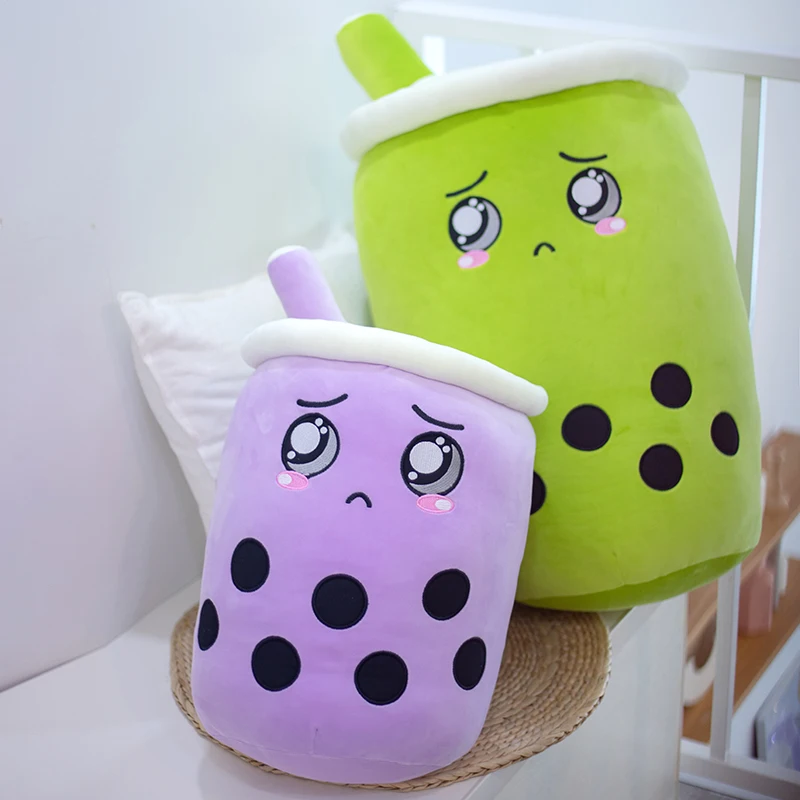 

Kawaii Boba Plush Toys Bubble Milk Tea Cup Plushies Room Decor Cute Pillow Real Life Cushion Soft Toys for children Kids Gift