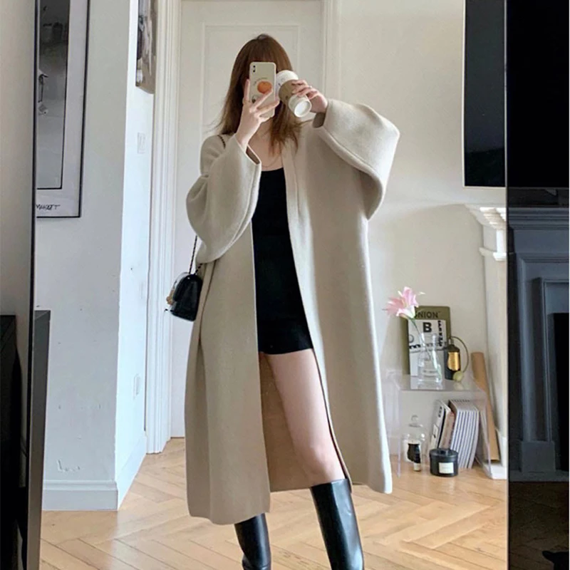 Женский вязаный свитер Gidyq в Корейском стиле Модная элегантная Свободная куртка