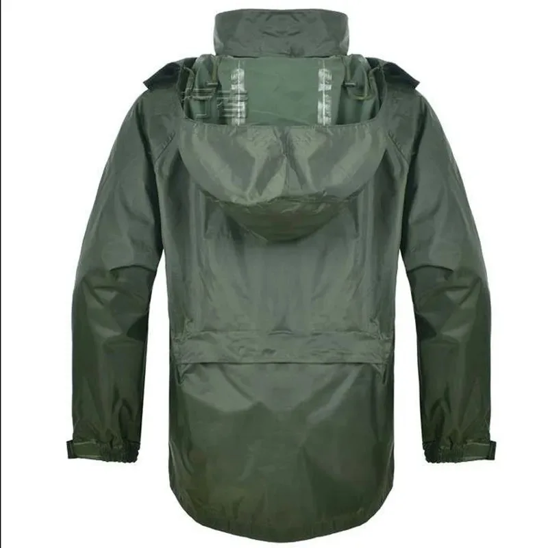 Уличный зеленый дождевик комплект мужские дождевые брюки посылка летный военное