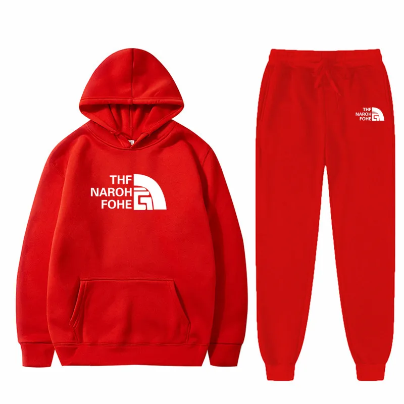 Hoodies Sweatshirts Men Woman Fashion Solid color Red Black Gray Pink Autumn Winter fleece Hip Hop Hoody Male Brand Casual  sets