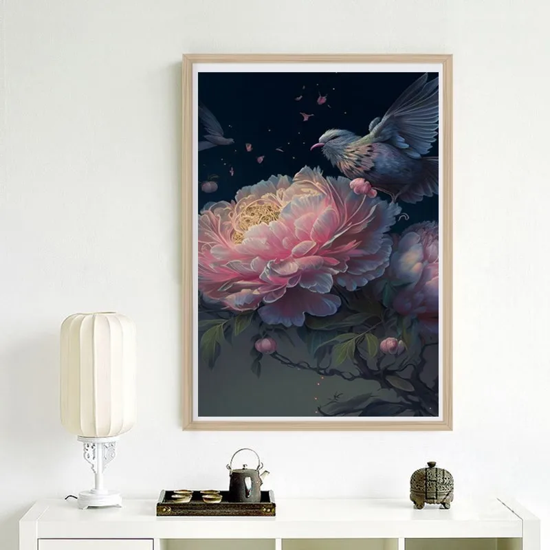 

00109Ann-Tulip diy Цифровая масляная живопись, картина маслом, акриловая Цветочная живопись, взрывная ручная работа, пейзаж, живопись