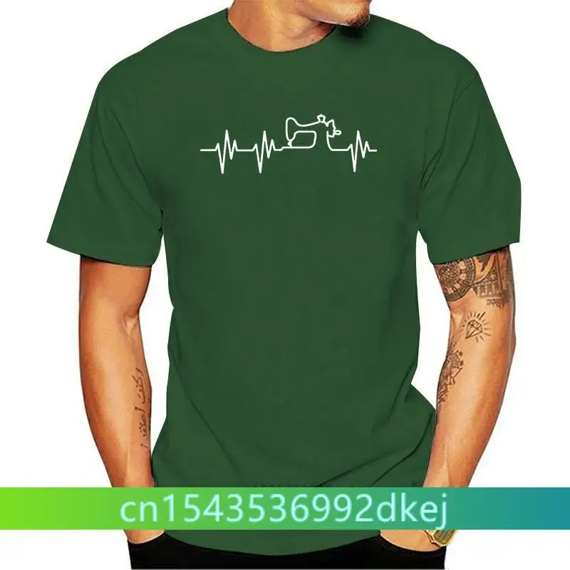 

Heartbeat Of Sewing T Shirt Novelty Funny Mom's Gift T-shirt Short Sleeve Tops Tees Grandmother
