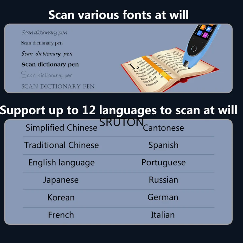 Original S50 Multifunction Pen Scanner 112 Languages Translation Pen Scanner Instant Text Scanning Reading Translator Device enlarge