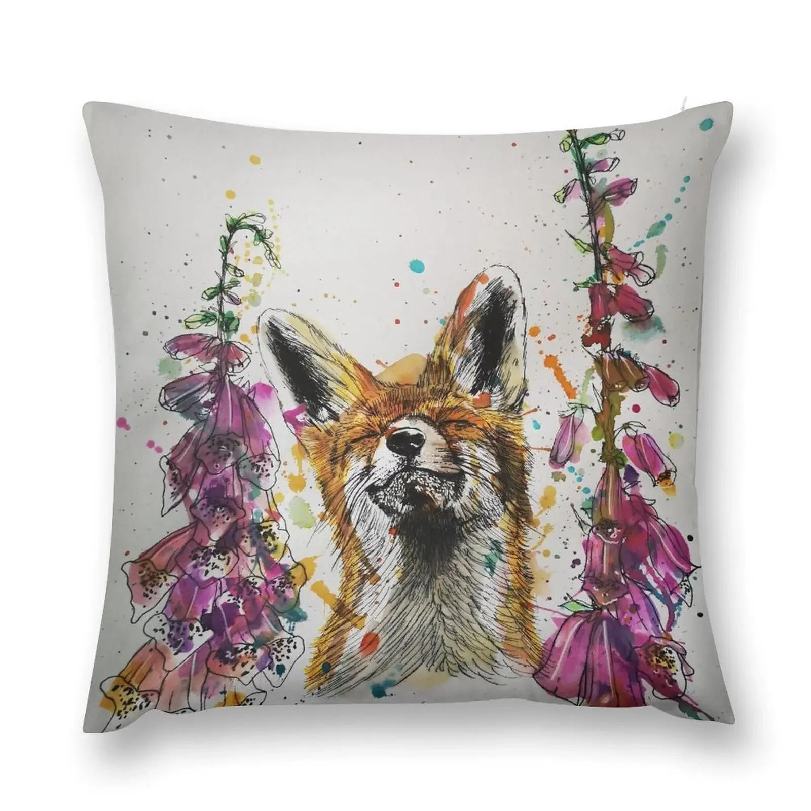 Фокс среди перчаток лисы Подушка Декоративная наволочка Подушки