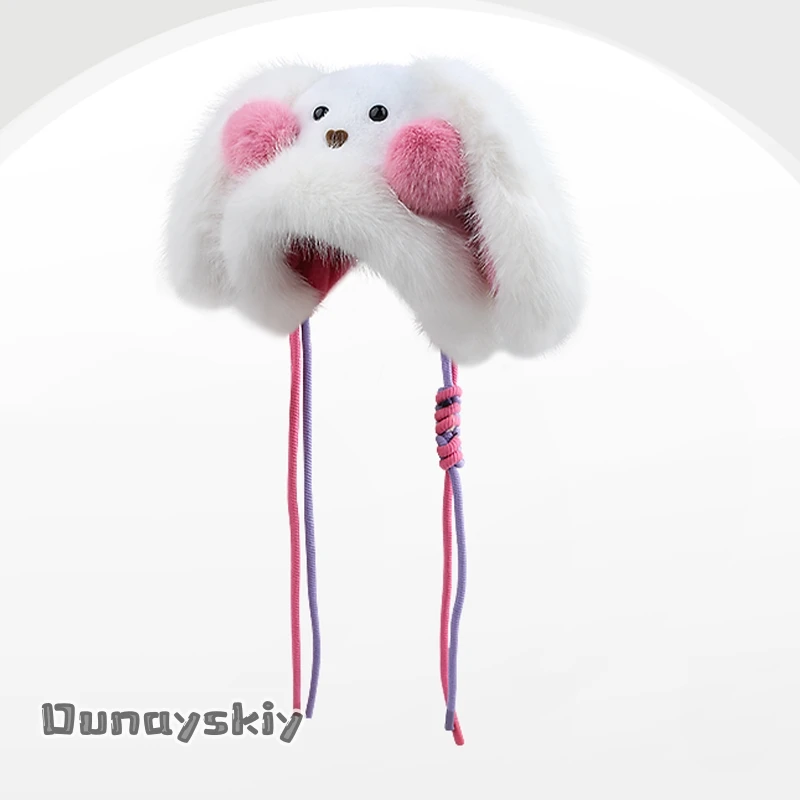 KAWAII пушистые румяна кролик костюмы для косплея плюшевая шляпа реквизит {BankaiMode}54-58 см шляпа окружность теплая шапка для защиты ушей (art.: 3920d3454eabc) - 3920d3454eabc