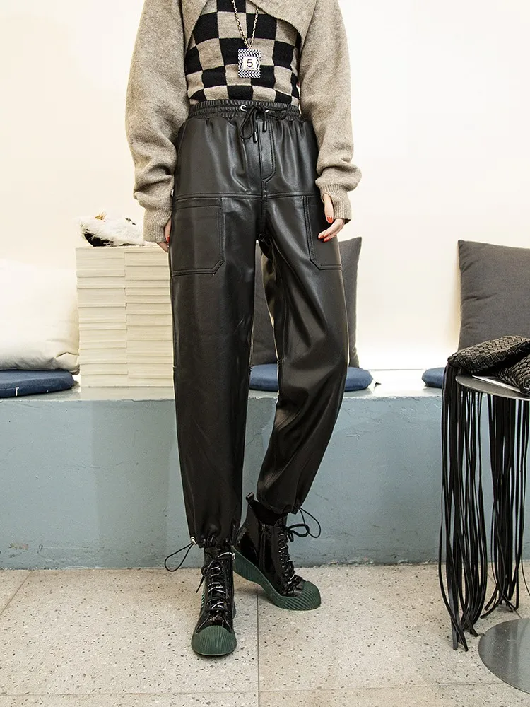 Рисунок 4 - Брюки-султанки женские из натуральной кожи