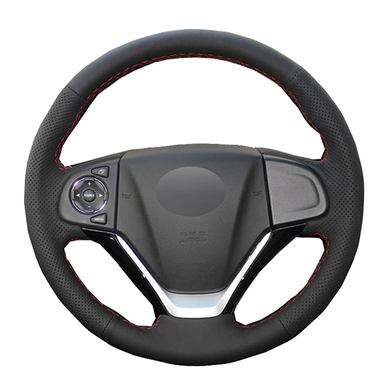 

Hand Sewing Car Steering Wheel Cover Volant For Honda CR-V CRV 2012 - 2014 2015 2016 Braid on the Steering wheel Funda Volante