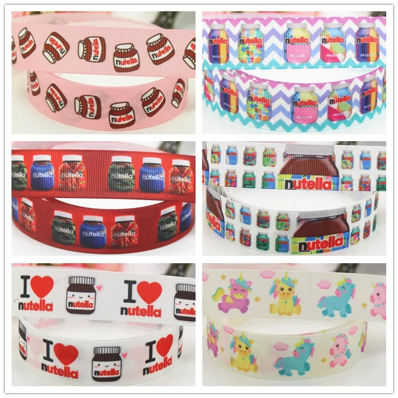 DHK 7/8 ''орехово-кремовая лента с принтом единорога материал ленты для