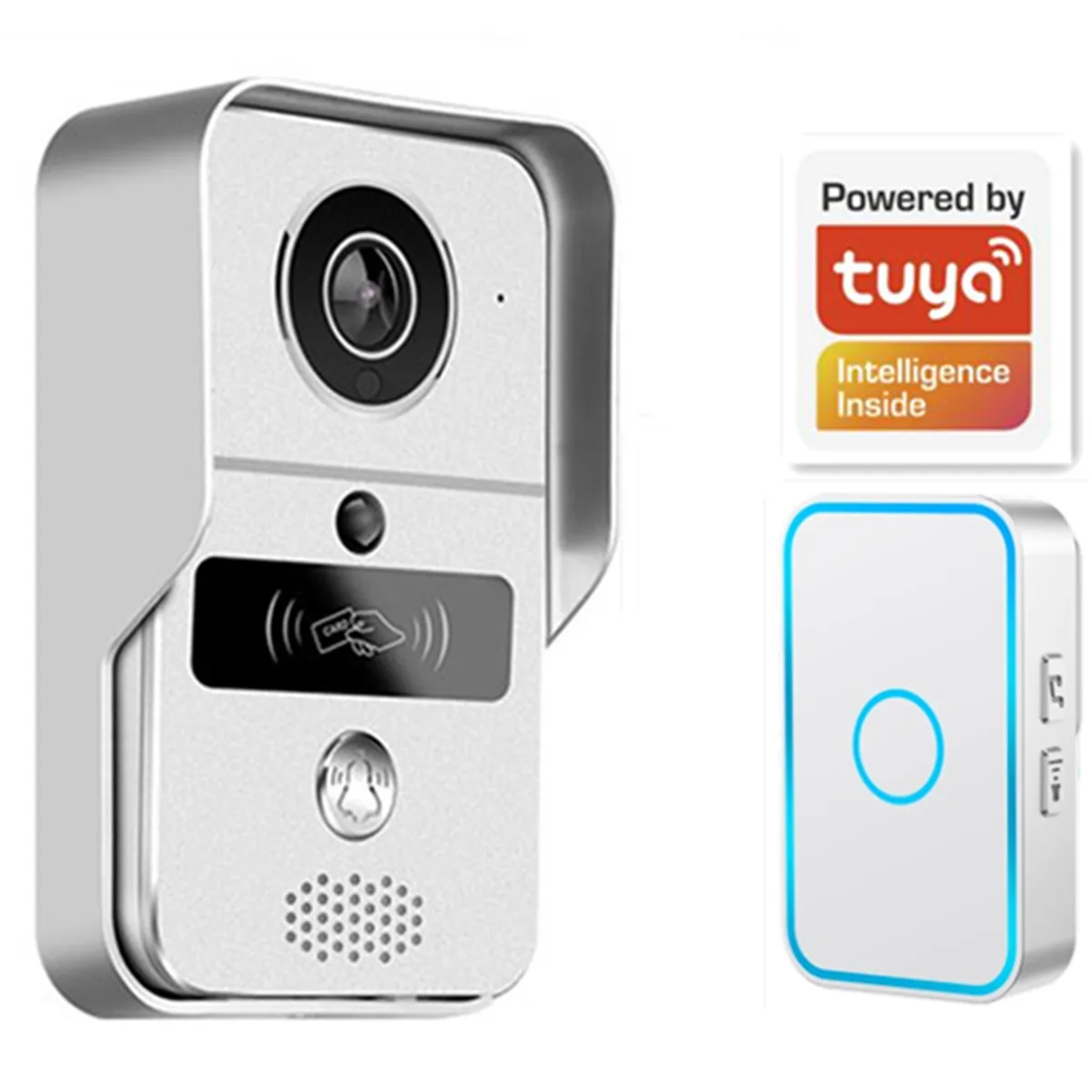 2MP 1080P Tuya Power Wireless Intercom WIFI Doorbell POE Video Door Phone Visual Doorbell Camera Peephole Viewer With Chime