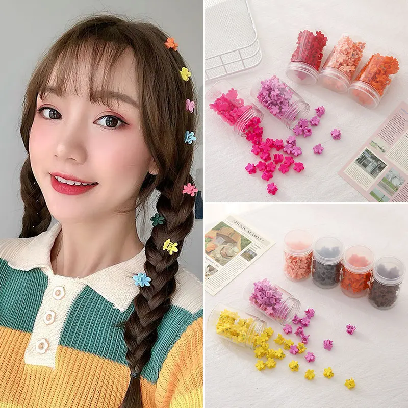 

40PCS Set Girls Cartoon Colorful Flower Mini Hair Claws Kids Sweet Hairpins Children Fashion Hair Accessories Hair Clip Barrette