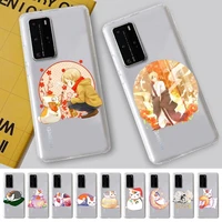 maiyaca natsumes book of friends phone case for samsung a51 a52 a71 a12 for redmi 7 9 9a for huawei honor8x 10i clear case