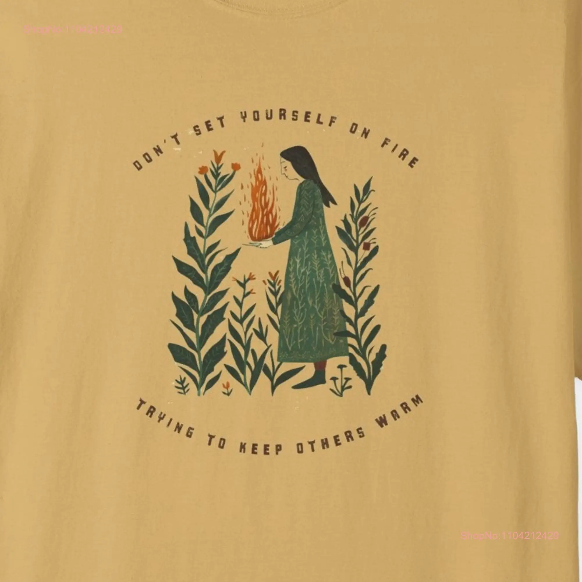 Fire T Shirt Garment Dyed long or short sleeves