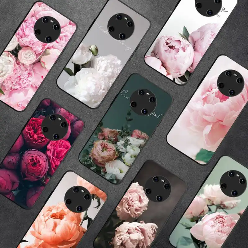 

Peonies beautiful flower Phone Case For Huawei Y 5 Y62019 Y52018 Y92019 Luxury funda case for 9prime2019