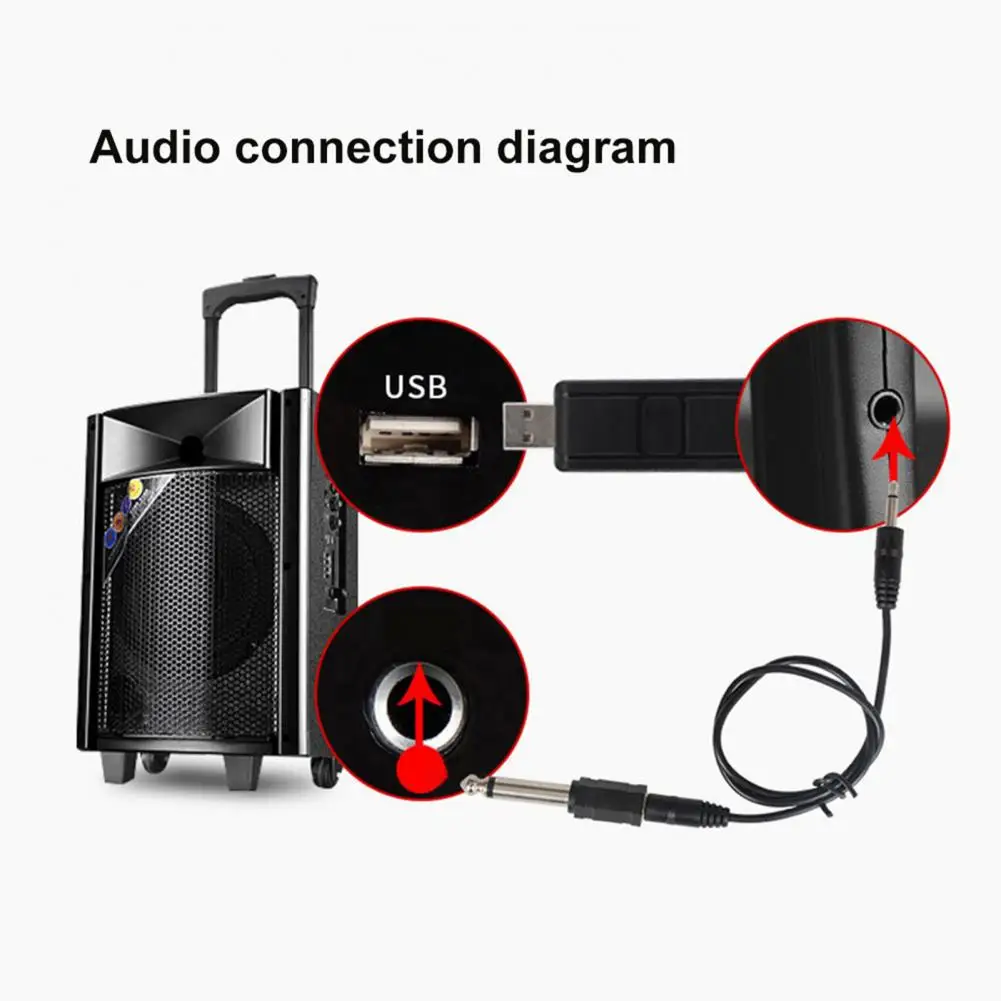 

Plastic VHF Wireless Microphone Handheld Mic Speech Loudspeaker With USB Receiver Recording Karaoke School Party Church Meeting