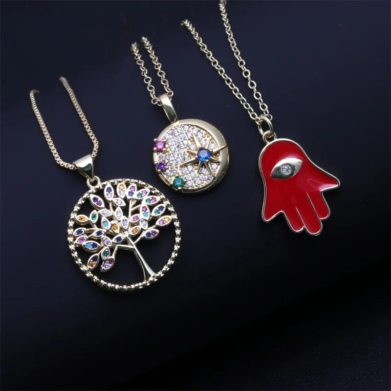 Лидер продаж модное классическое ожерелье с кулоном в виде ладони винтажное