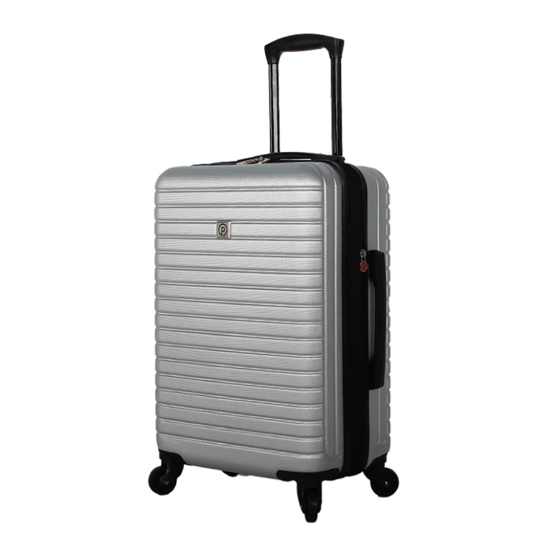 

Protege, Vacationer Hard Side 20” Expandable Carry-on Luggage, Silver luggage suitcase clothes organizer