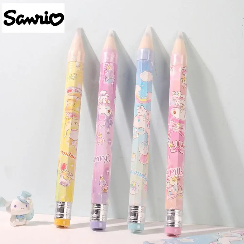 

Sanrios аниме Kawaii My Melody Kuromi Cinnamoroll помпон карандаш дети писать рисунок эскиз очень большая ручка декоративные подарки