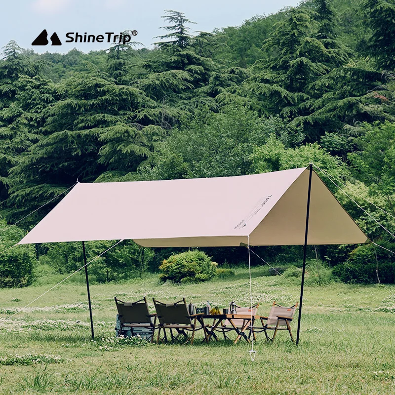 

Палатка для кемпинга на открытом воздухе, портативная виниловая Солнцезащитная семейная палатка с защитой от дождя и тента для кемпинга